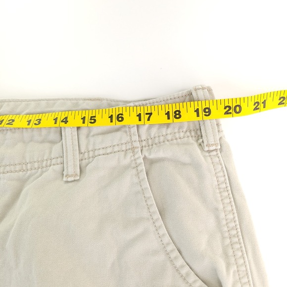 Levis Cargo Shorts Mens 38‎ x 11 Cream White Canvas Work Hiking Camping - Picture 9 of 13
